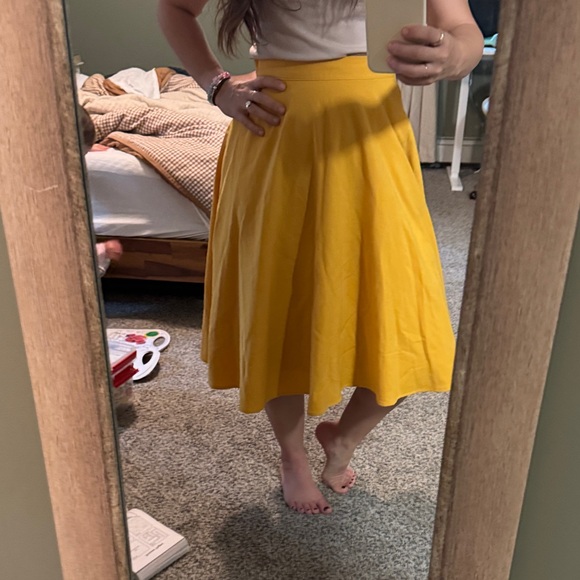 Modcloth Dresses & Skirts - Modcloth Sunny Yellow A-Line Skirt